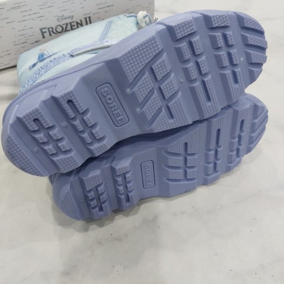 Sorel x Disney Girls Youth Flurry Frozen Elsa Snow Boots Frosted Purple - Picture 6 of 8